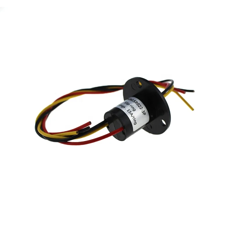 
IP54 USYUMO SR022-3P 3rings 250rpm 15A electrical contacts Capsule slip ring 
