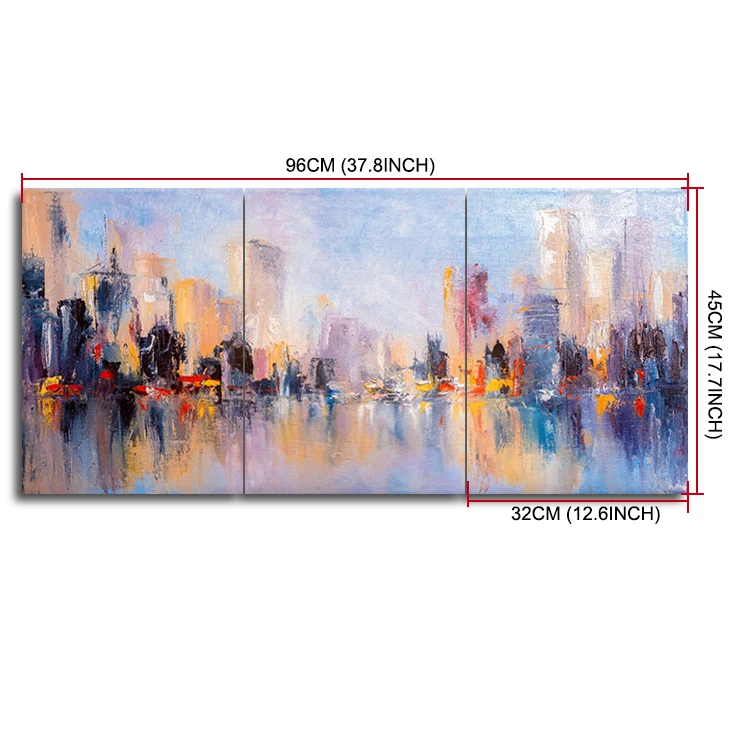 Copied Hand Crafted Old City Abstract Wall Art Metal Print Magnet Hanging Metal Posters Nordic Stylish Wall Art Metal Poster