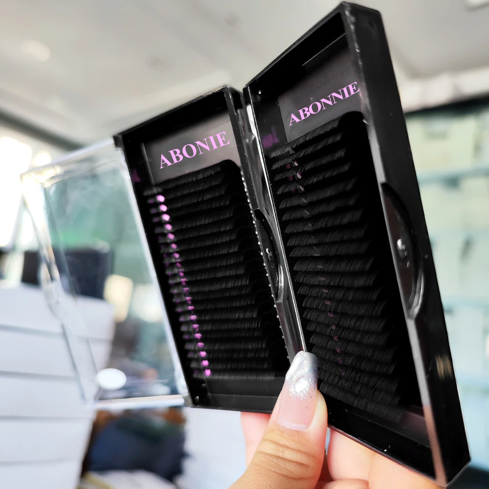 002 03 Cashmere Lash Extensions Wholesale Pbt Fiber Soft Matte Black Lash Extensions Handmade Eyelash Extension Supplies