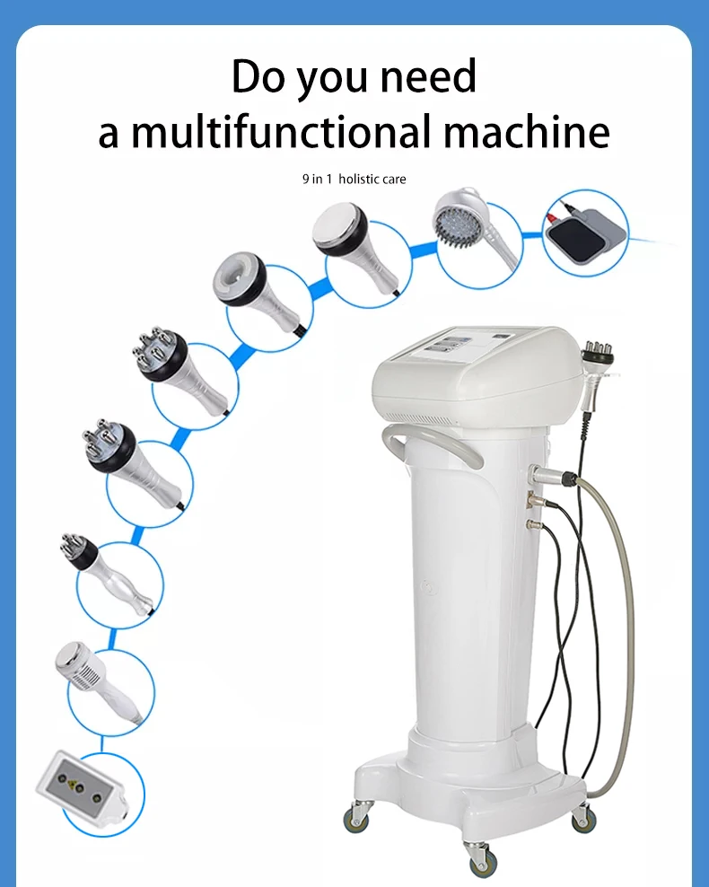 New 9 In 1 Vacuum Cavitation Rf Body Slimming Beauty Machine Lipolaser Ems Weight Loss Rf Body Slimming Beauty Machine
