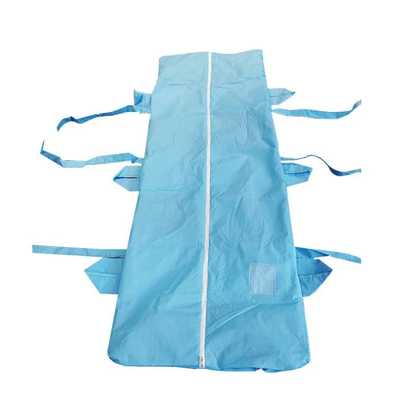 Custom Logo Printed Size Color Material Human Remains Pouch PVC Blue Biodegradable Body Bag With 6 Handles for Dead Body