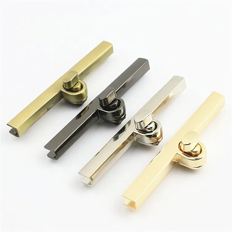 Fashion Bag Clasp Bag Hardware Accessory Turn Lock Long Strip DIY Durable Twist Metal Lock Buckle