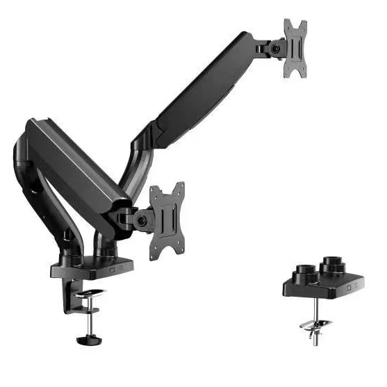 Двойная подставка для монитора с экраном от 13 до 27 дюймов, сверхмощная полностью регулируемая подставка для монитора для 2 мониторов