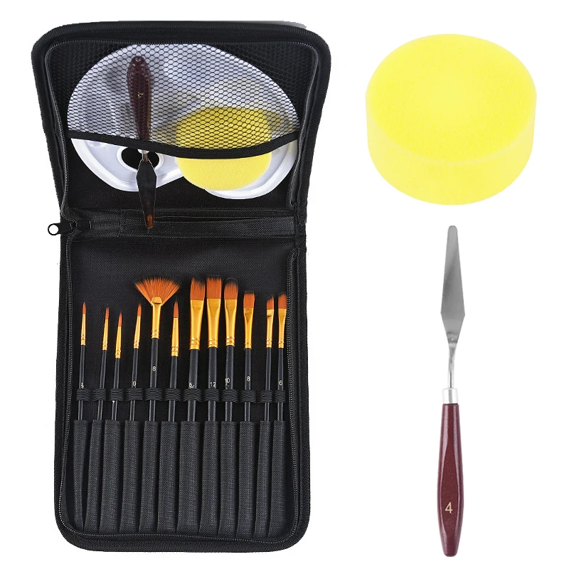 Оптовая продажа; 12 шт. масло высокая-конец деревянной ручкой акриловой живописи кисти малярные художников набор
