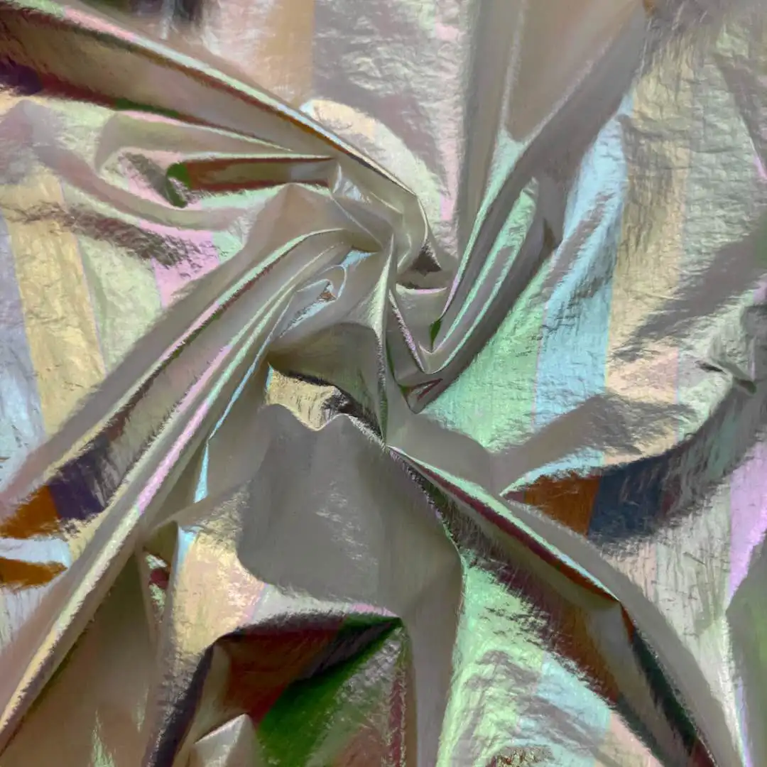 Лидер продаж популярный и сияющий дизайн в полоску нейлон 20d гофрированный с бронзовым покрытием ТПУ ощущение бумаги для спортивной