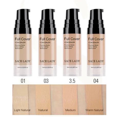 Custom Liquid Matte Concealer Vegan Concealer Makeup Private Label 4 Shades of Facial Concealer