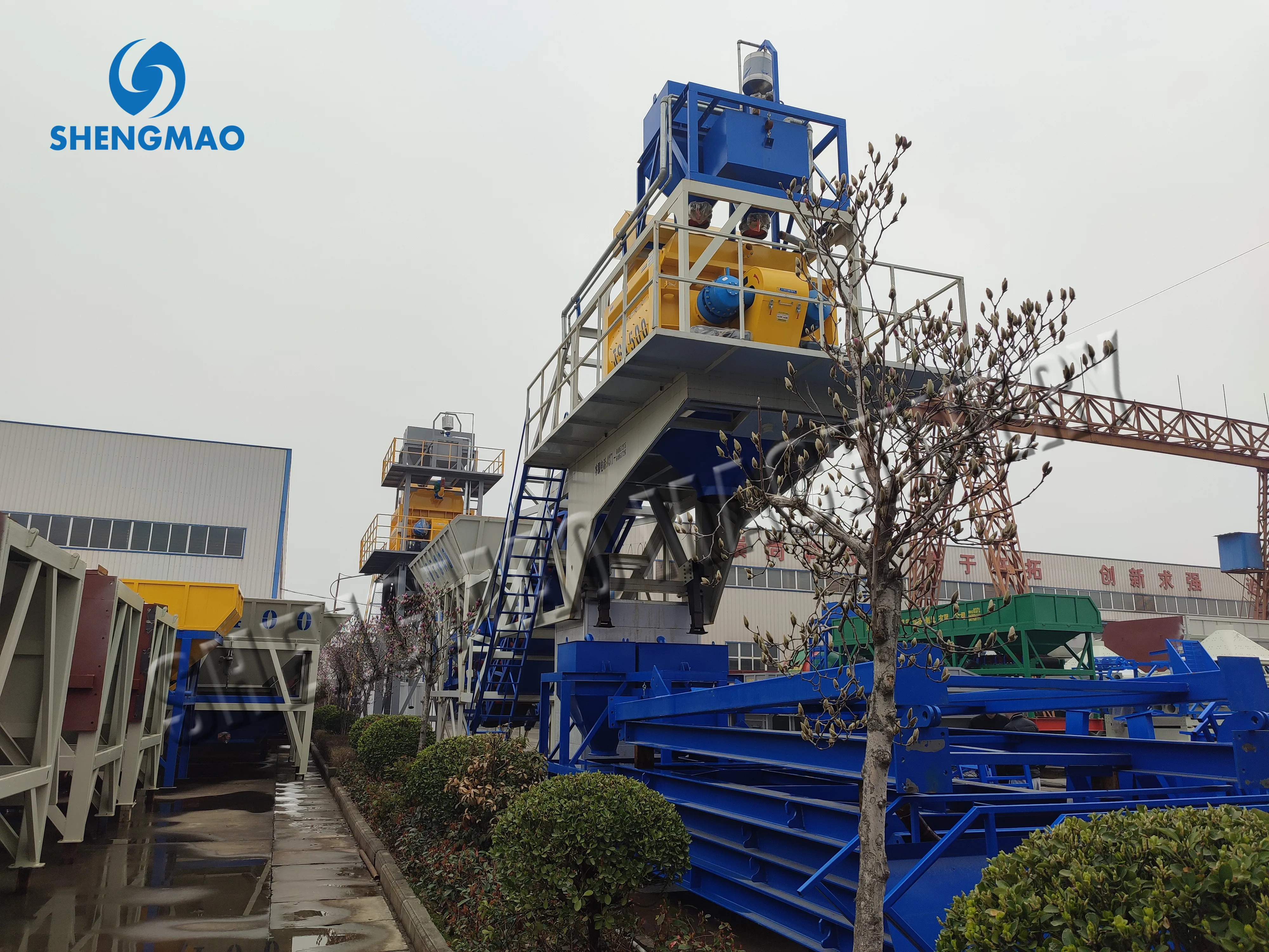 1m3 2m3 Per Batch Wet Mix Concrete Production Line On Sale