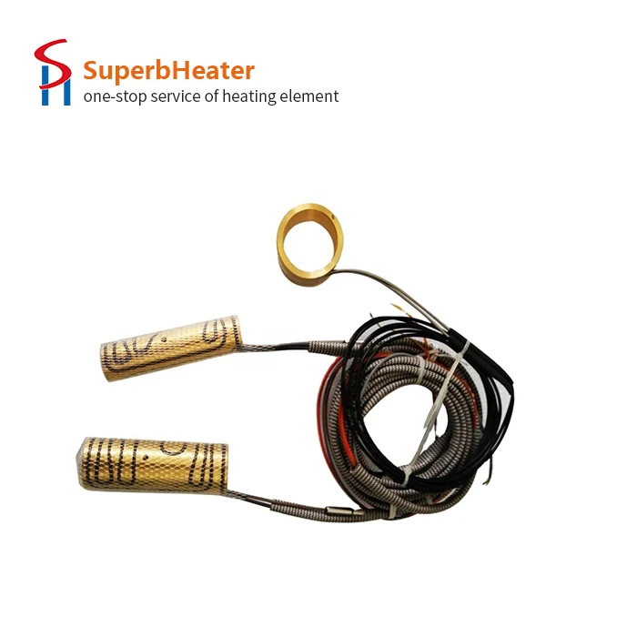 Brass Hot Runner Heater Nozzle Coil Heater with Thermocouple