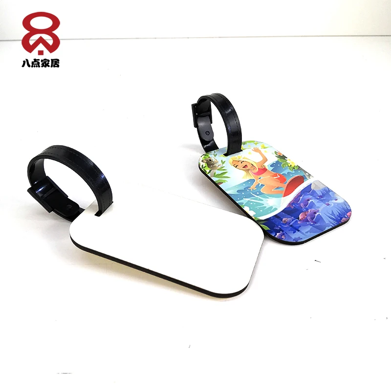 Travel decorating accessories Sublimation MDF Blank Custom Luggage Tag