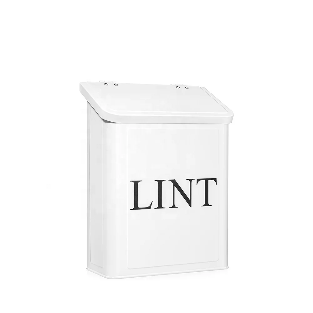 Magnetic Metal Rectangle Laundry Lint Box with European Style Lacquer for Sundries in the Laundry Room