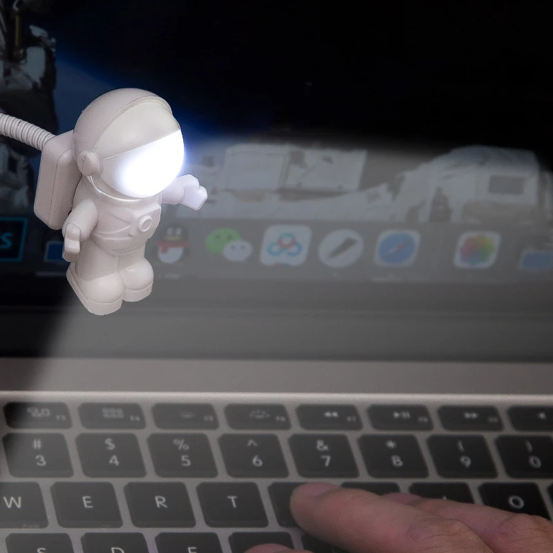 Мини USB астронавт Регулируемая яркость клавиатура ночник для
