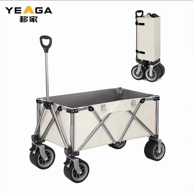 Outdoor garden park utility kids wagon portable beach trolley cart foldable camping stroller folding wagon cart