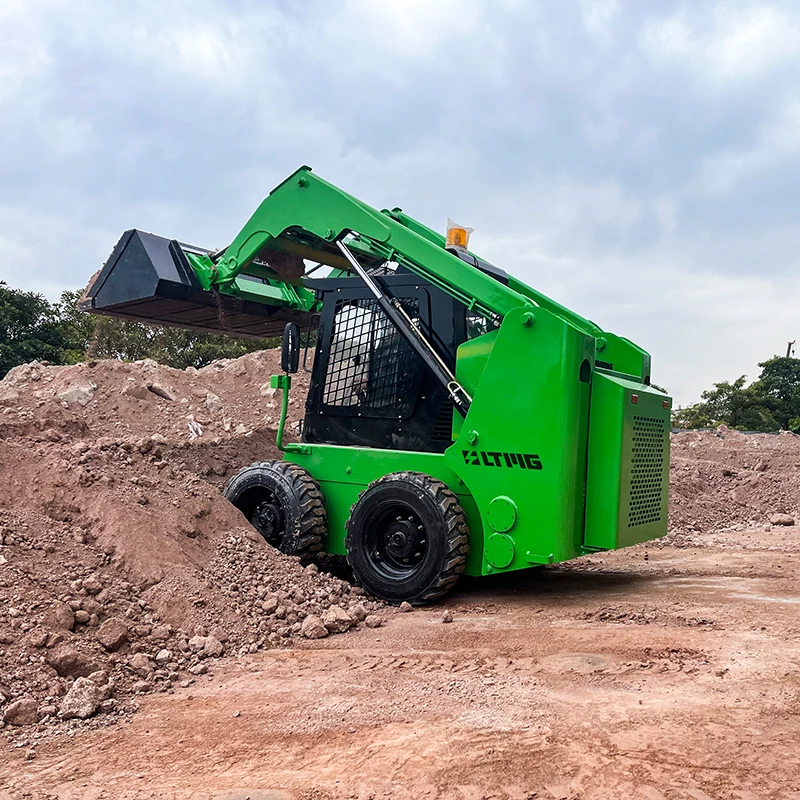 Skid Steer Loader battery Skid Steer Loader 300kg Electric Skid Steer Loader with snow shovel