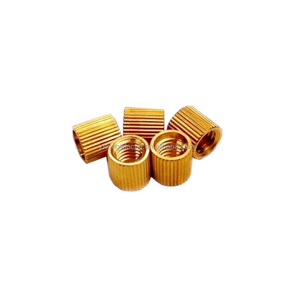 China Dealers Straight Knurling Brass Insert Nut Round Insert Nut Furniture Threaded Insert For Wood