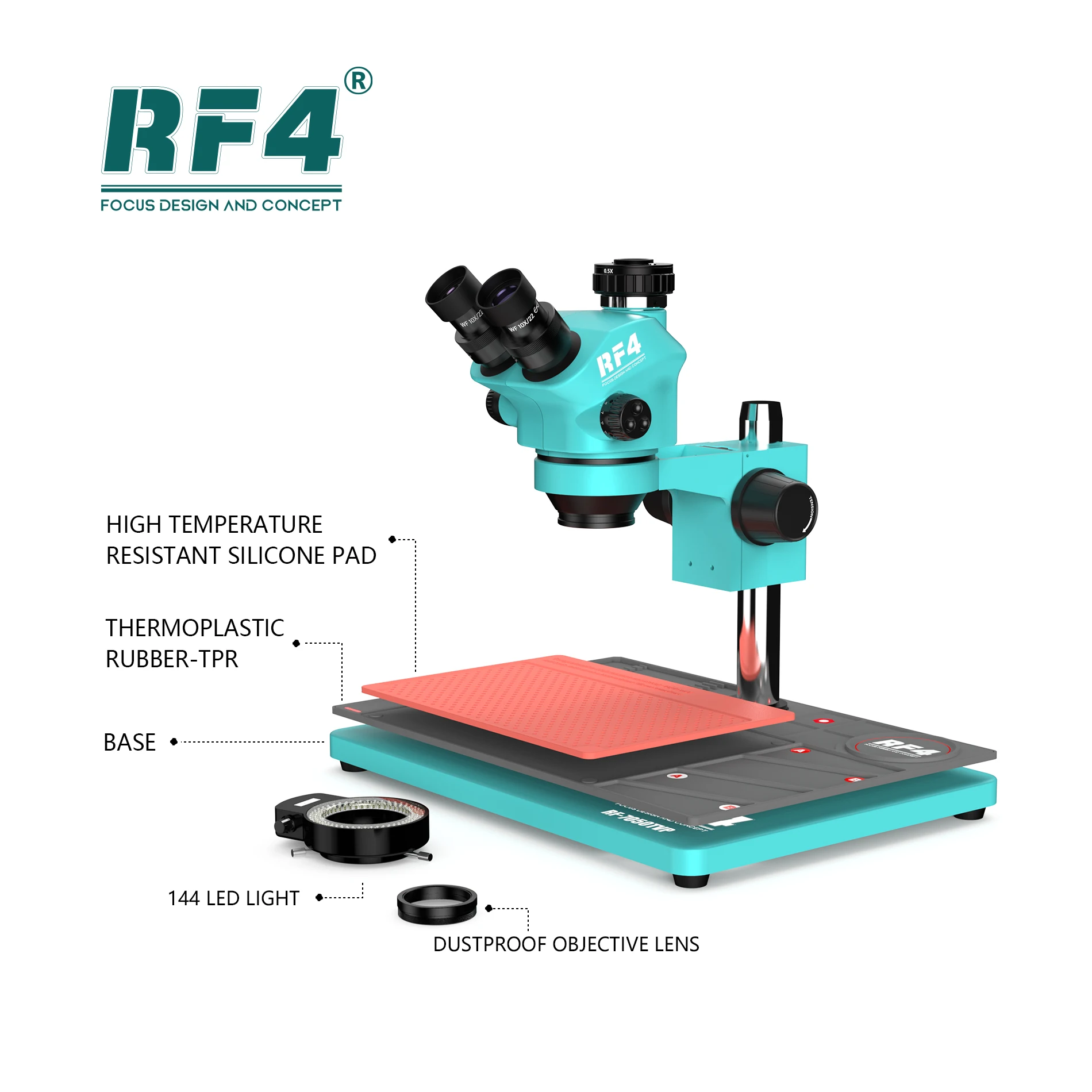 RF4 Microscope Industrial Microscope high clear Camera Silicone Pad Repair Base Phone Fix Tools