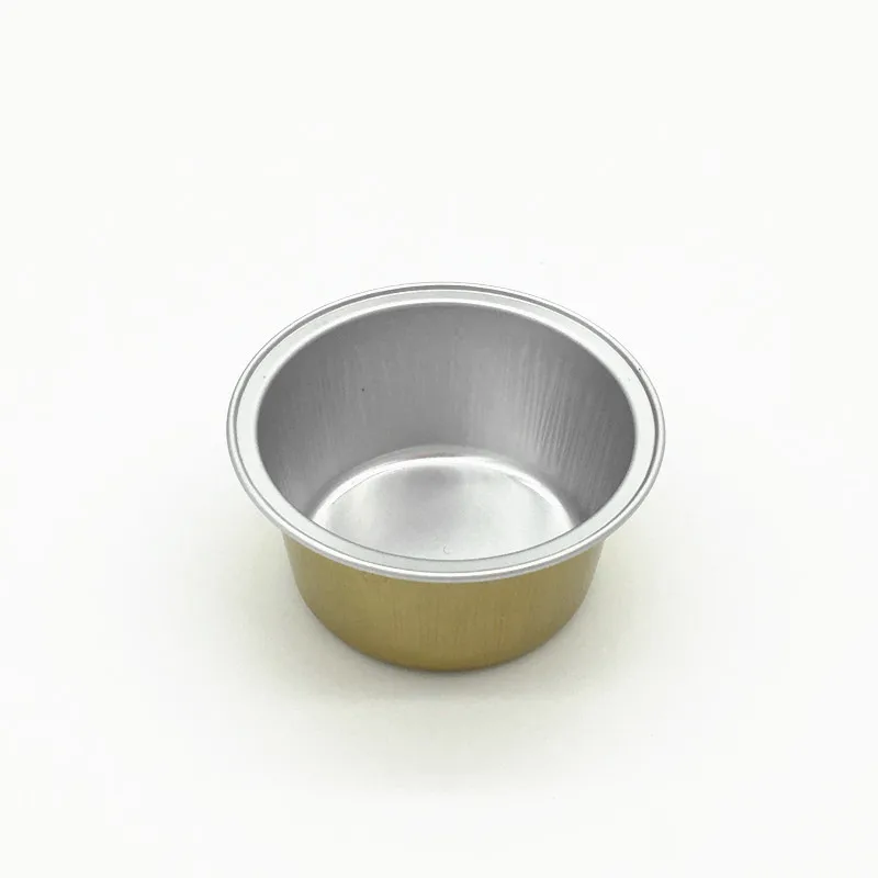 35ml Mini Gold Disposable round Food Grade Aluminum Foil Cup with Lid Sauce Container