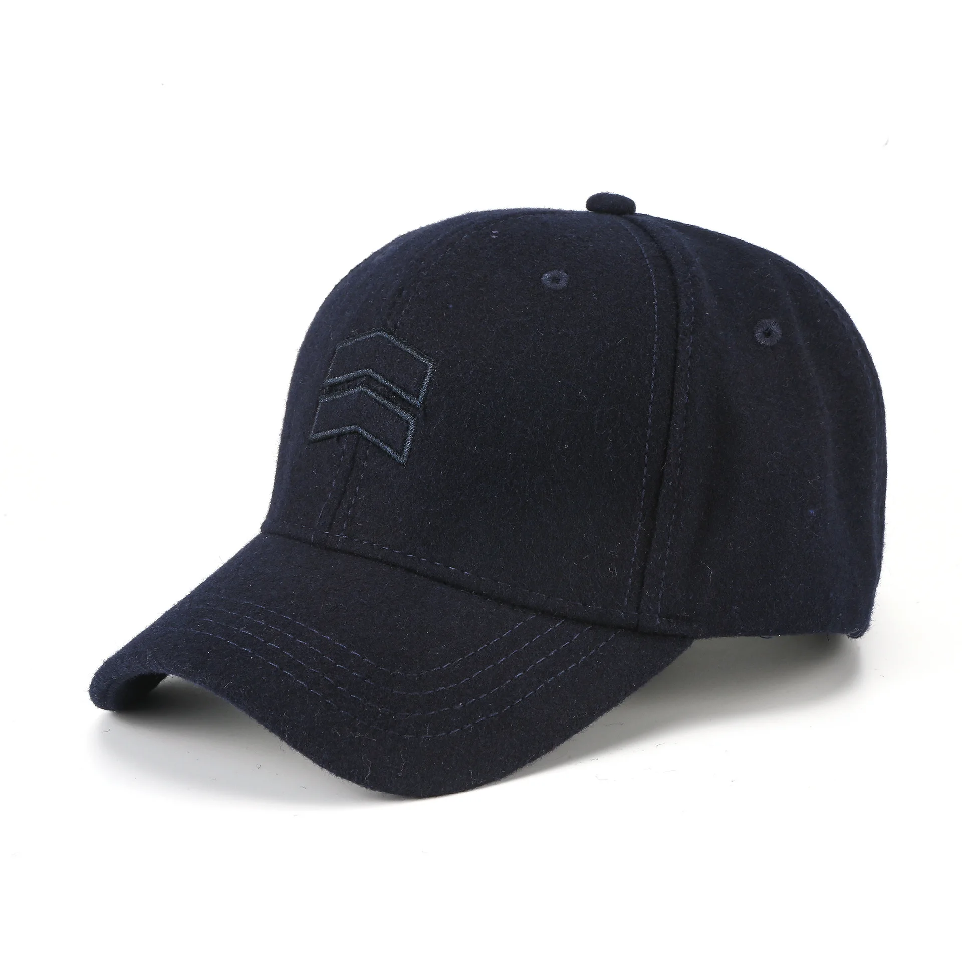 
Autumn and winter warm thickening increase head wai embroidered wool baseball cap large size men and women cap manufacturers who 