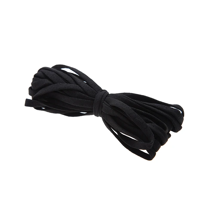 Wholesale Custom White 3/5mm Adjustable Facemask Material 100%PLA Flat Elastic Earloop