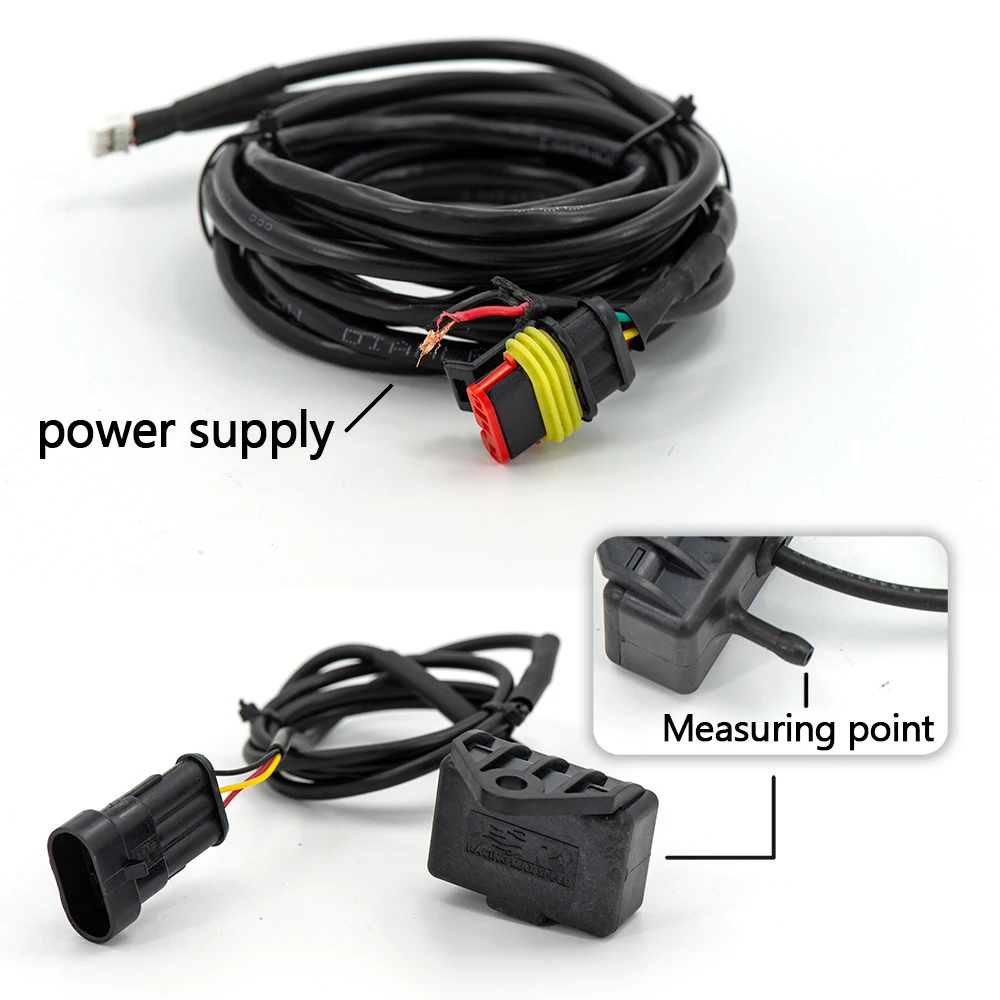 52MM S-Series boost gauge Ultra-Thin Round with Red Light LED Display vacuum gauge turbo boost meter -30psi~ 35PSI