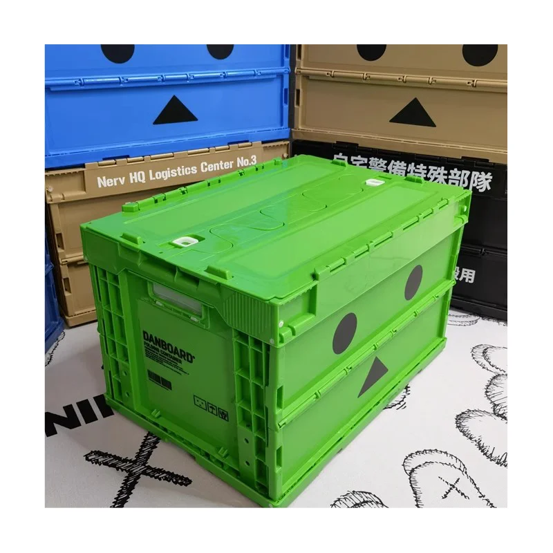 Manufacturer Wholesale Price Large Capacity Outdoor Plastic Rectangular Foldable Container With Cover