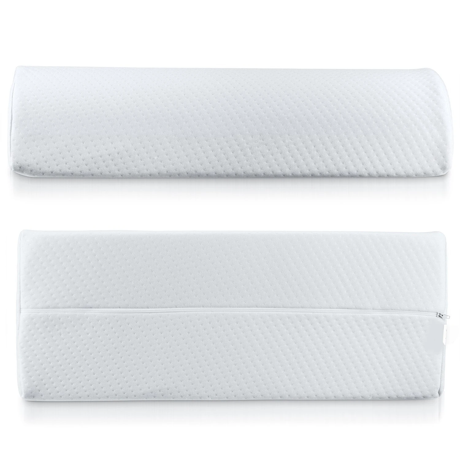 Custom Premium Soft Firm Half Moon Design Back Neck Foot Knee Support Leg Bed Bolster Pillow Cushion