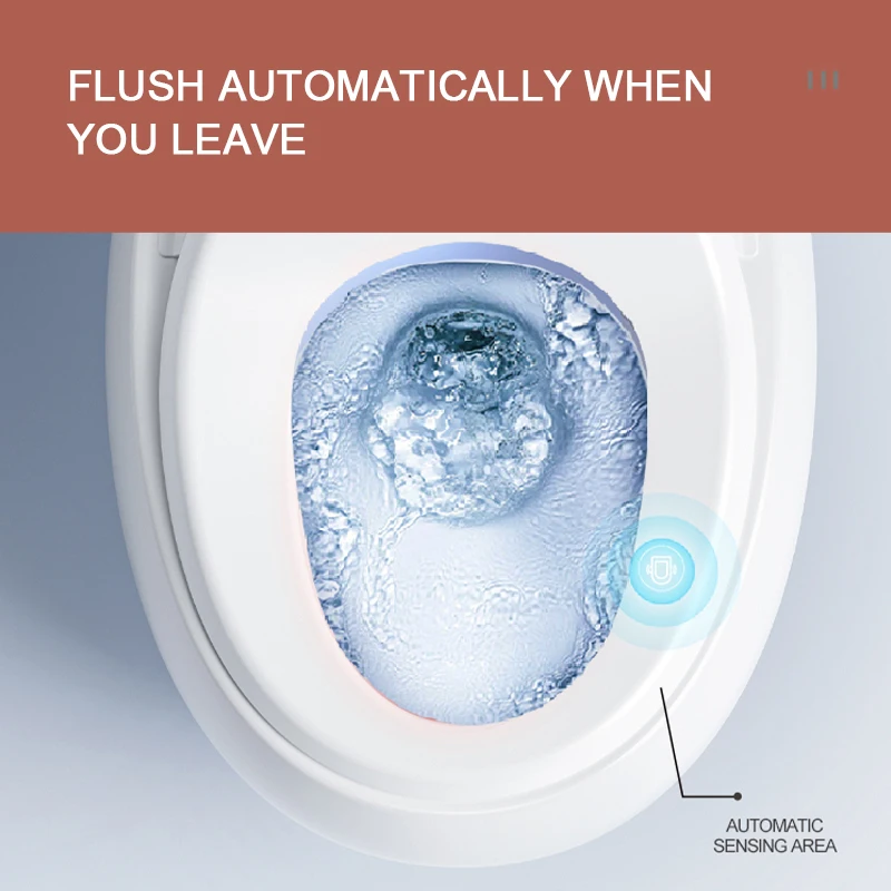 New smart toilet all-in-one 110v warm air drying automatic sensor no water pressure restriction  high quality retail  wholesale