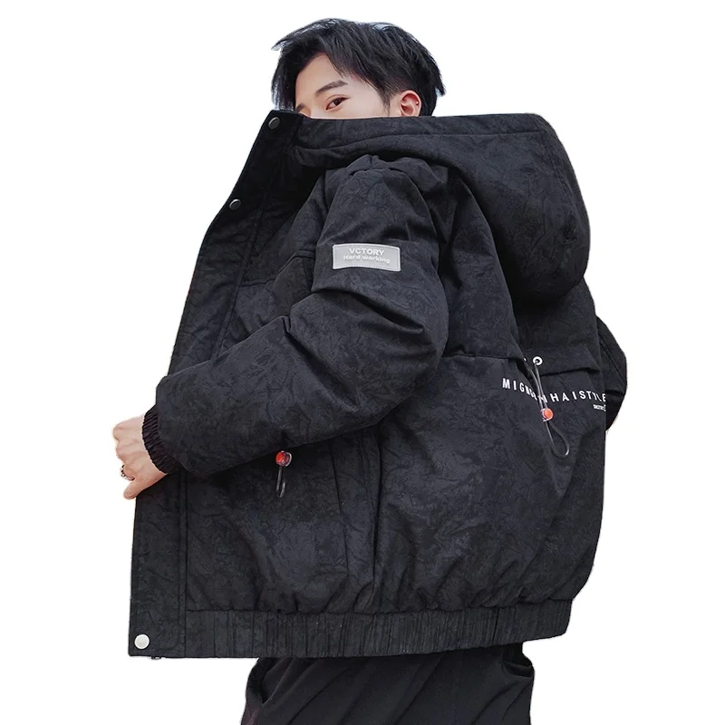 New Fashion Plus Size Warm Cotton Padded Coat 2020 Winter Coat With Hood For Men