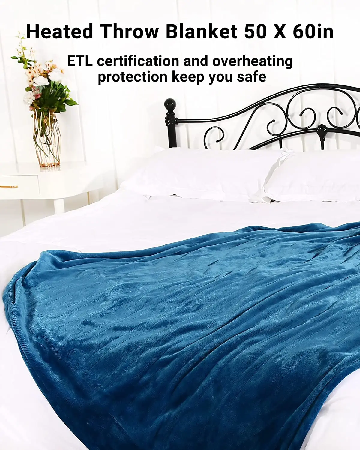 ODM Heated Throw Blanket -Soft Plush Flannel Washable Heated Electric heating throw blanket