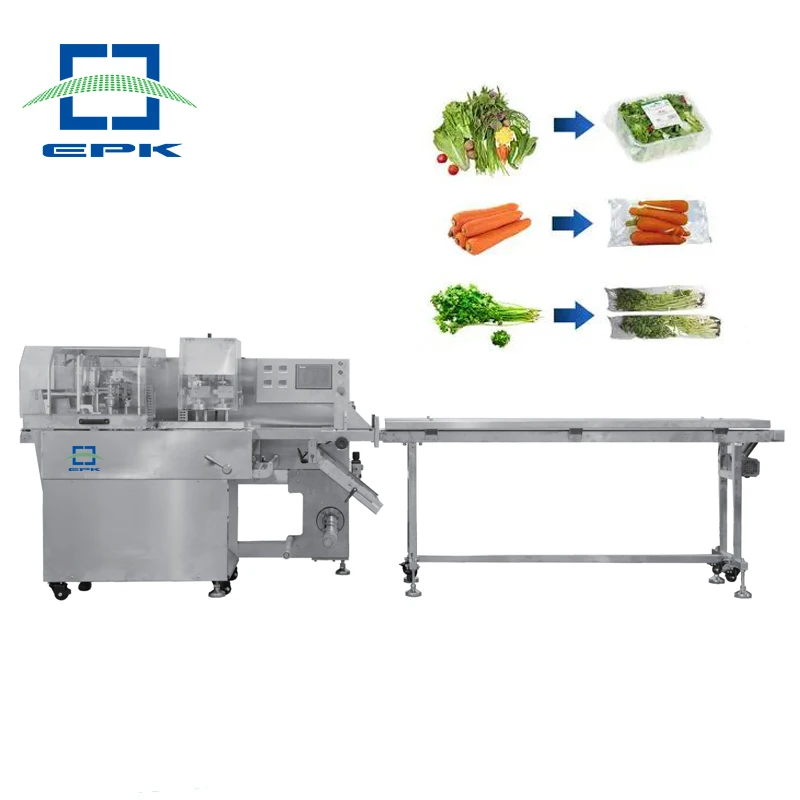 Automatic Reciprocating motion film running high speed fresh vegetables fruits food packing machine