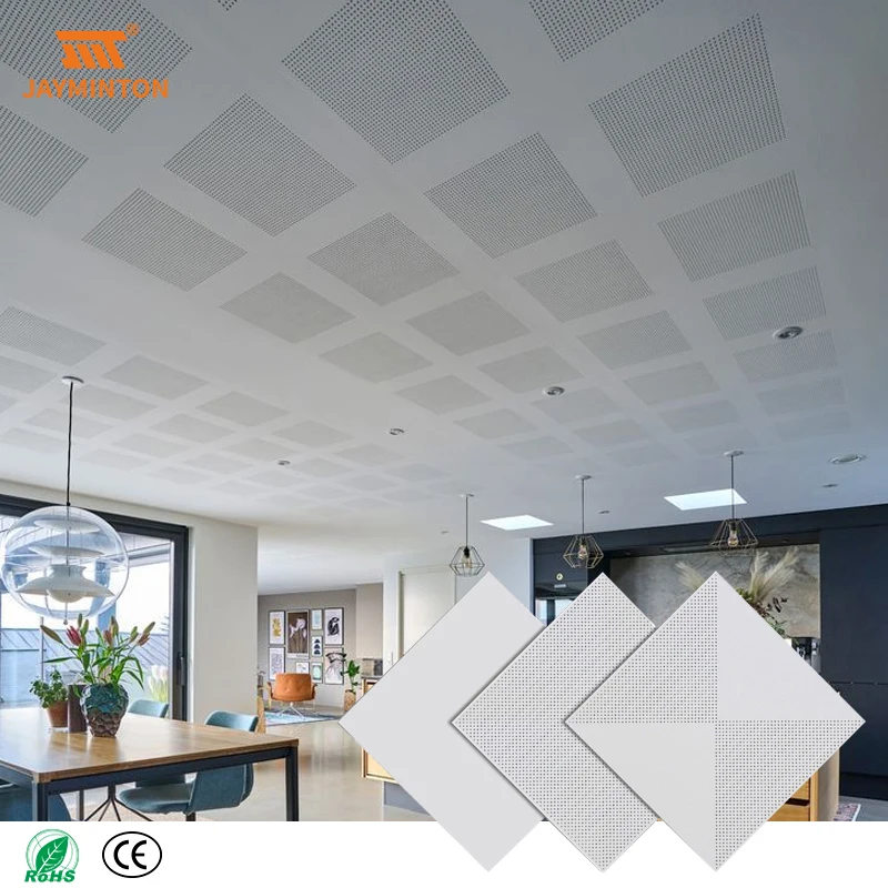 Perforated 600*600 clip in Sound Absorbing Aluminum Ceiling Decorative Suspended False Metal Ceiling Tiles