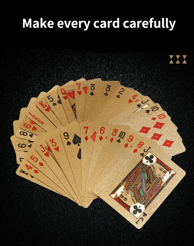 Playing card creative thickening high-grade gold durable PVC waterproof party game card ordinary playing card local tyrant gold