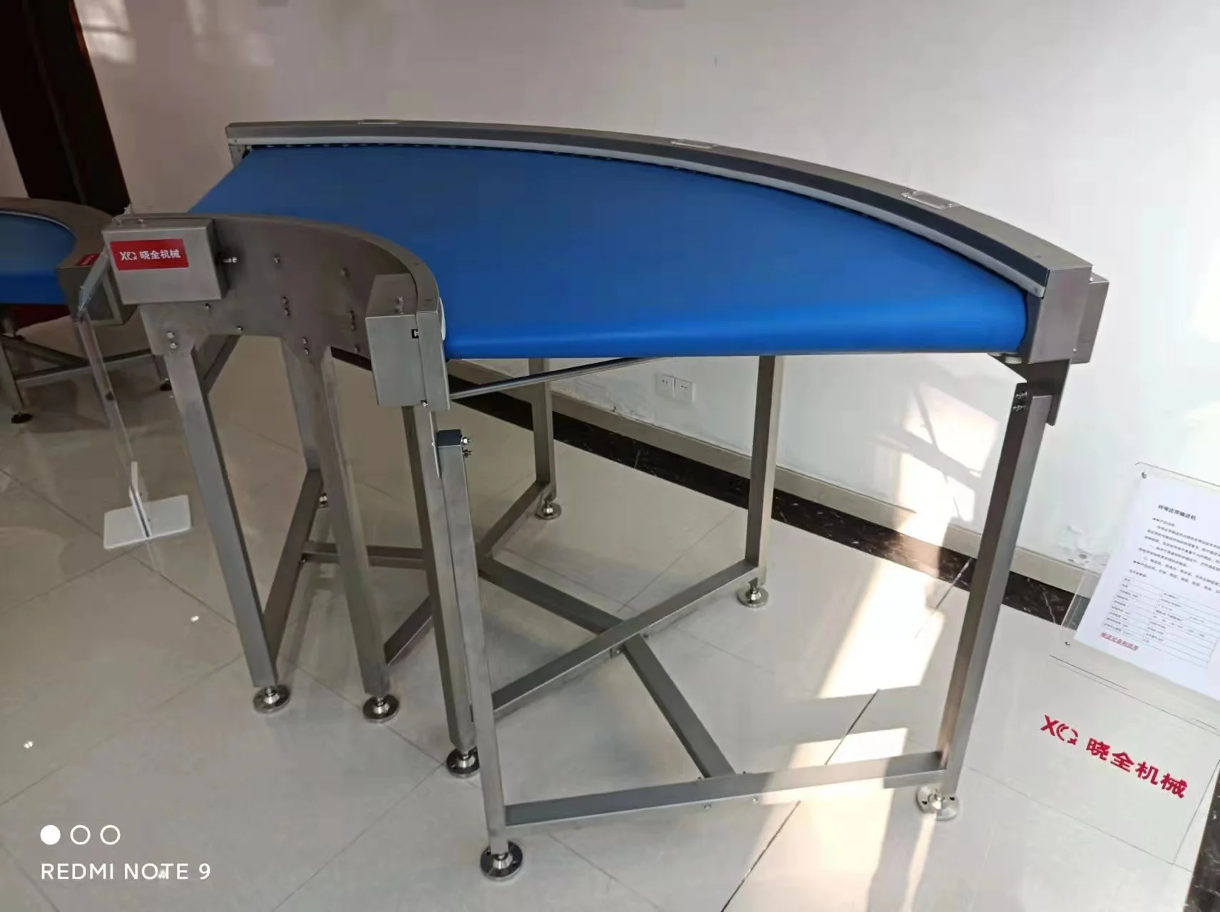 Flat Flex Belt Turning conveyor for Baked Food Curved Belt Conveyor Machine small turn radius Conveyor System