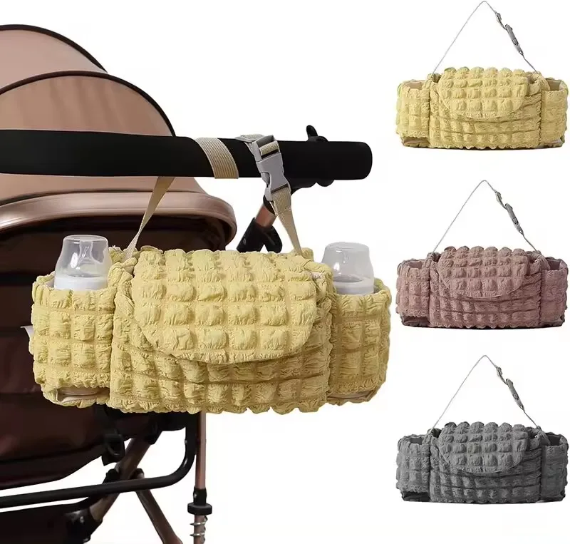 Индивидуальный Универсальный милый органайзер для детской коляски с держателем бутылки сумка