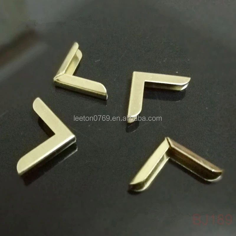 Factory supply  15 x 15 x 3.0mm gold metal corner protector for book cover