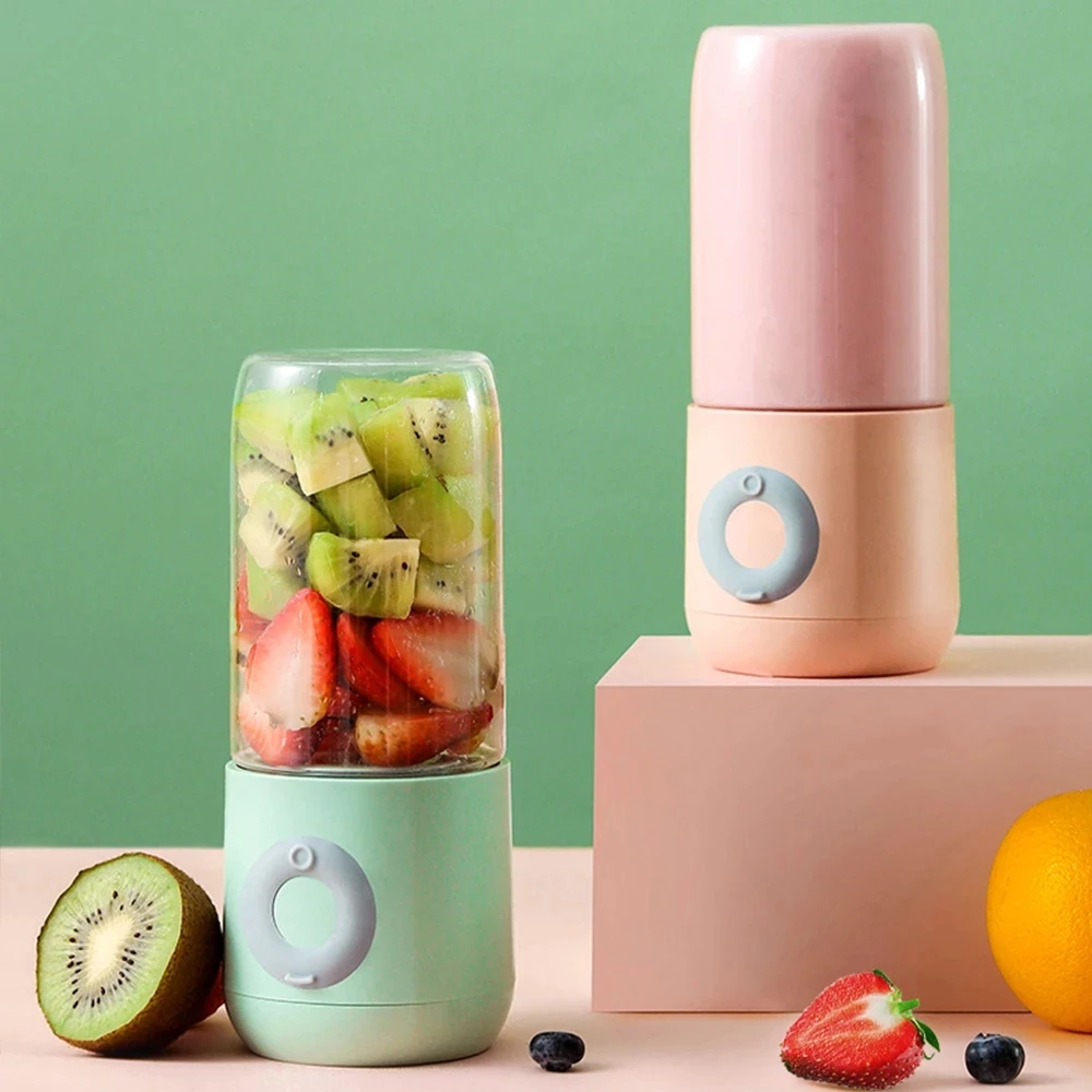 500ml mini manual Juicer Cup Mixer  USB Rechargeable Portable  Low Noise Electric Juicer Cup