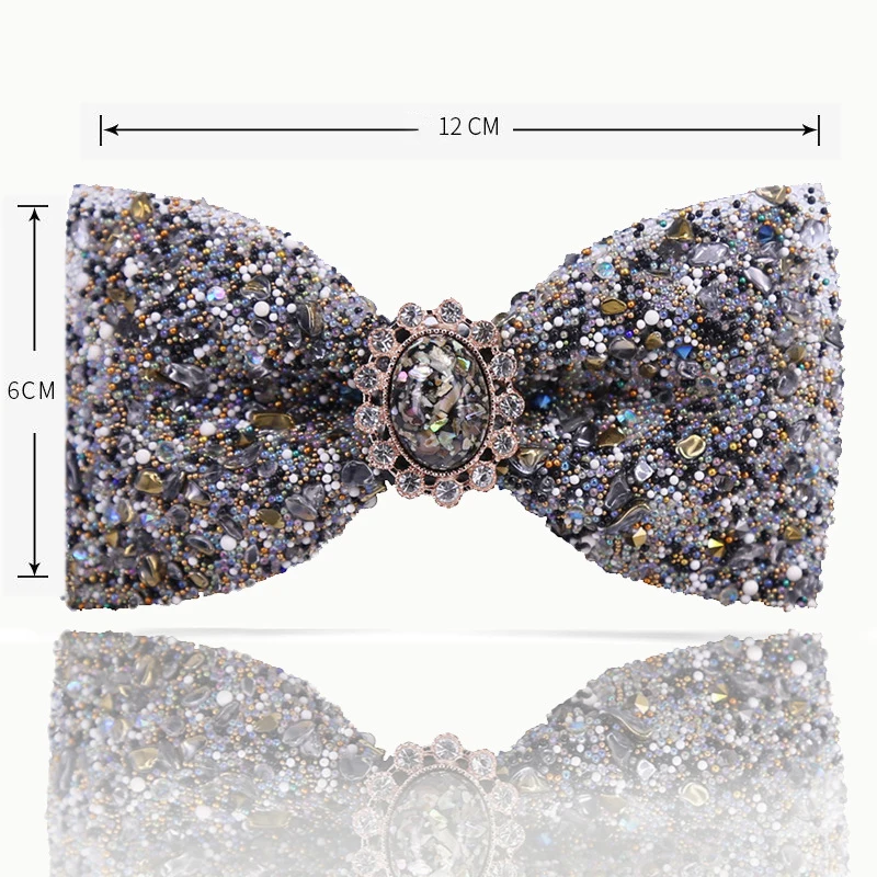 Rhinestone crystal diamond Bowtie Necktie Luxury Banquet Wedding Party Gift box packaging Butterfly Men Bow tie