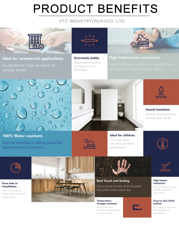 HOT Sale New Design, SPC Flooring With Click Lock SPC Vinyl Flooring/