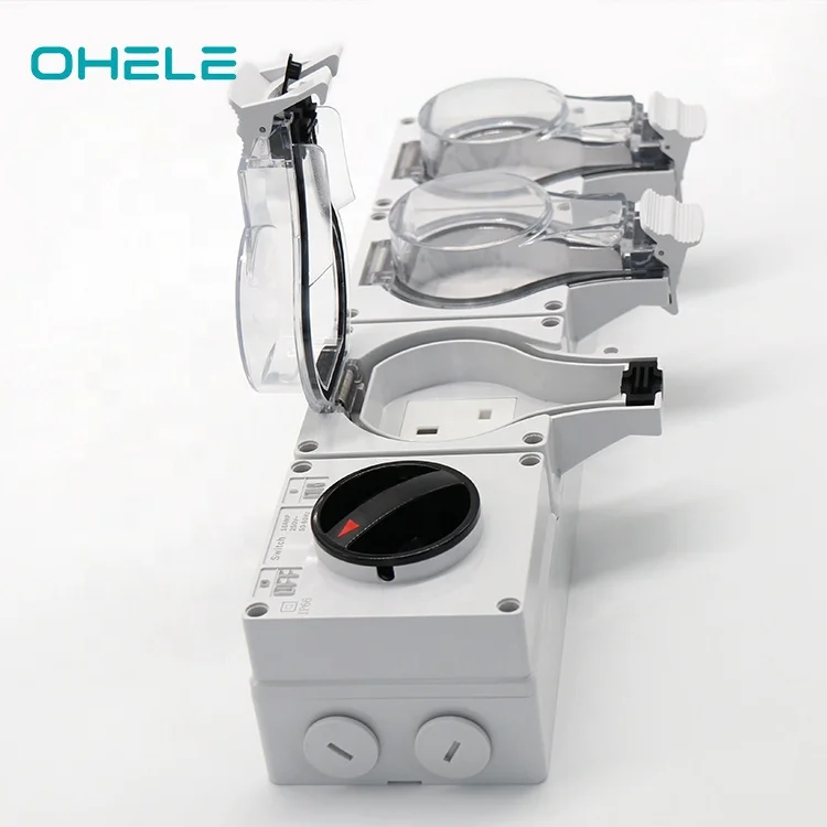 Водонепроницаемые промышленные настенные выключатели IP66 в английском стиле, 250 В, 16 А