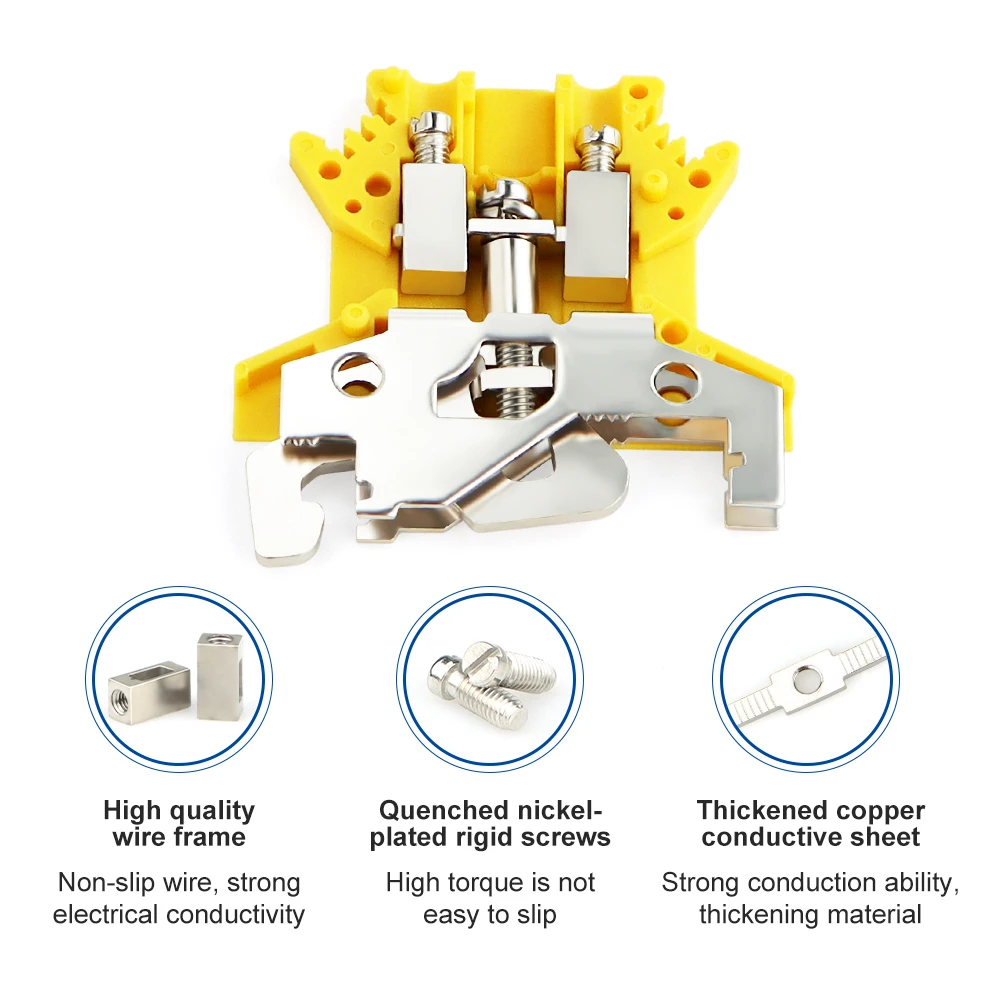 USLKG-2.5 Yellow Green Wire terminal Any combination of terminal block DIN rail ground terminal