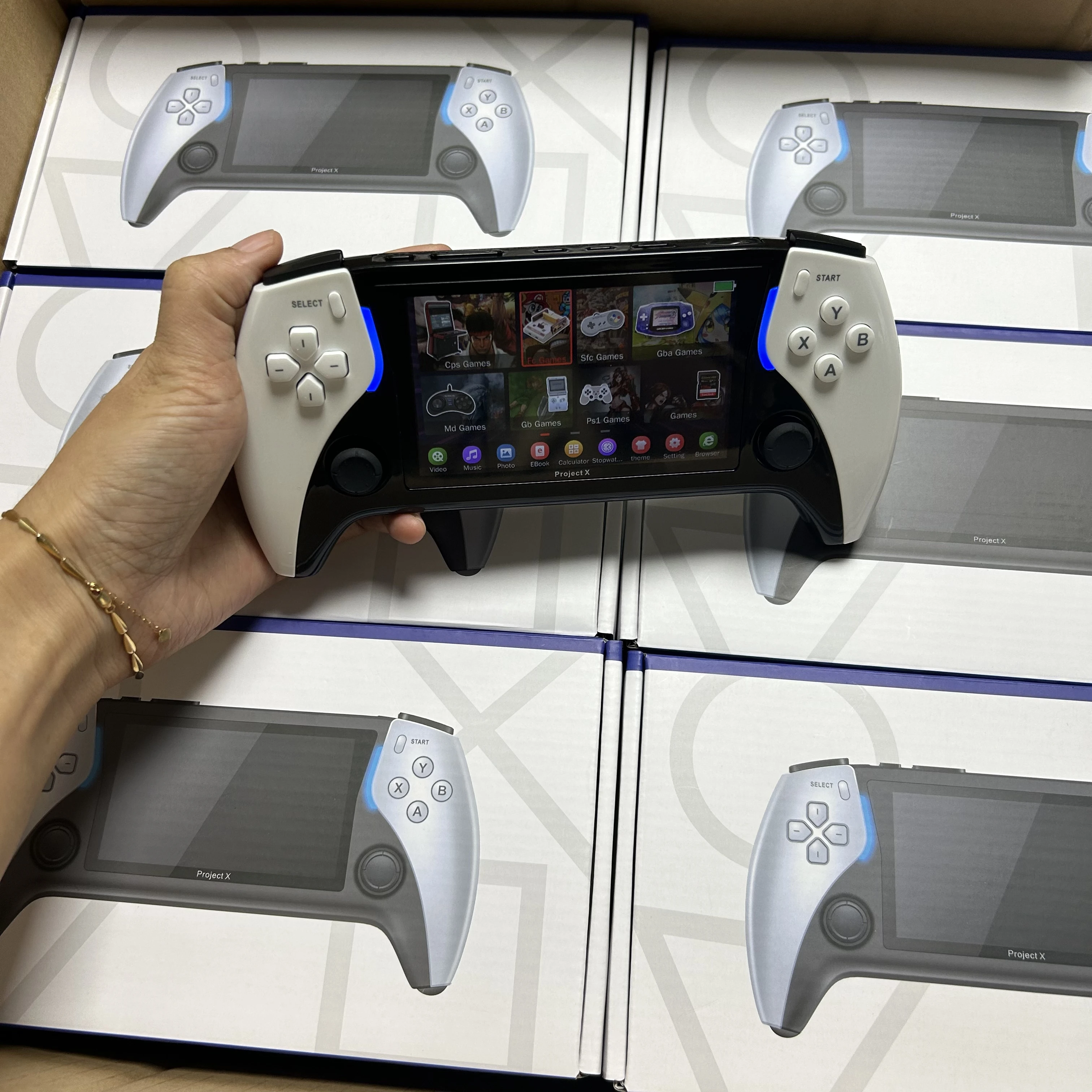 Portable Project X Handheld Game Console Portable Retro Video Game Console 15000 Models Multifunctional for Children Gift