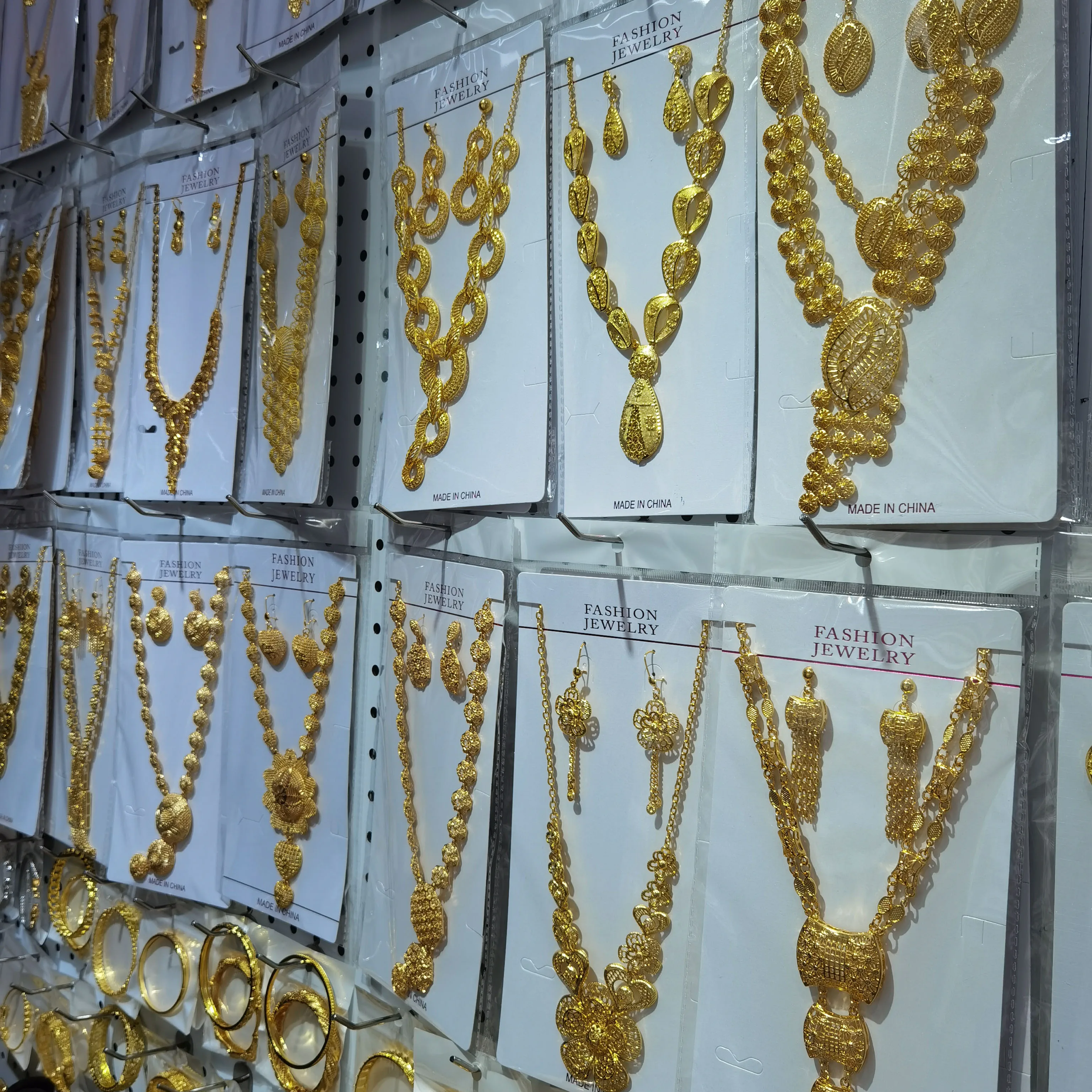 yellow gold saudi arabic jewelry set indian golden necklace earring set tarnish free discount yiwu jewelry