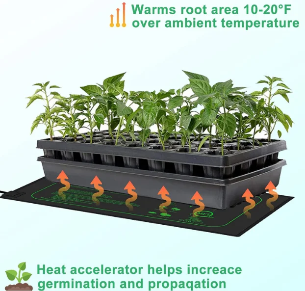 Durable Waterproof Seedling Heat Mat Warm Hydroponic Heating Pad  MET Standard for Seed Starting Greenhouse and Germination