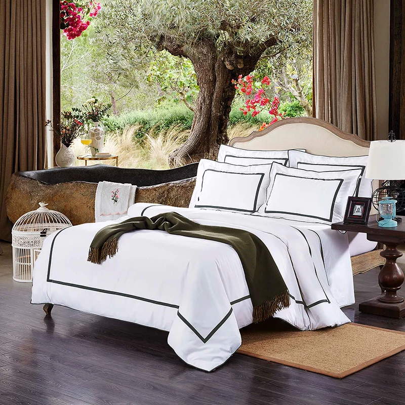 Custom bedding set luxury bedding  Duvet Cover Set white bed sheets 100 cotton for winter