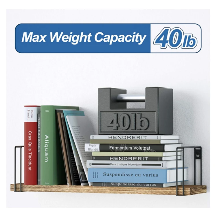 Farmhouse rustic wooden wall shelves home decor floating display shelf