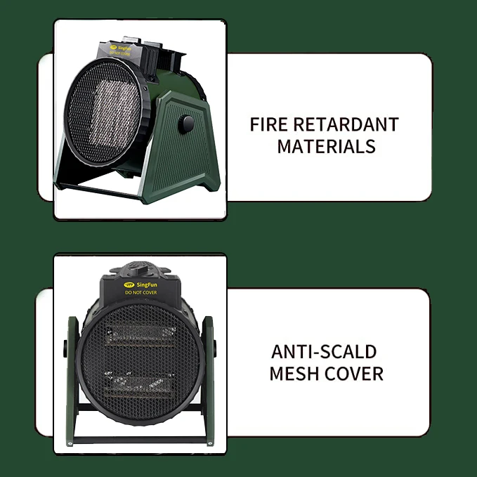 2KW 220V PTC Warm Air Blower Heater Portable Electric Fan Heater