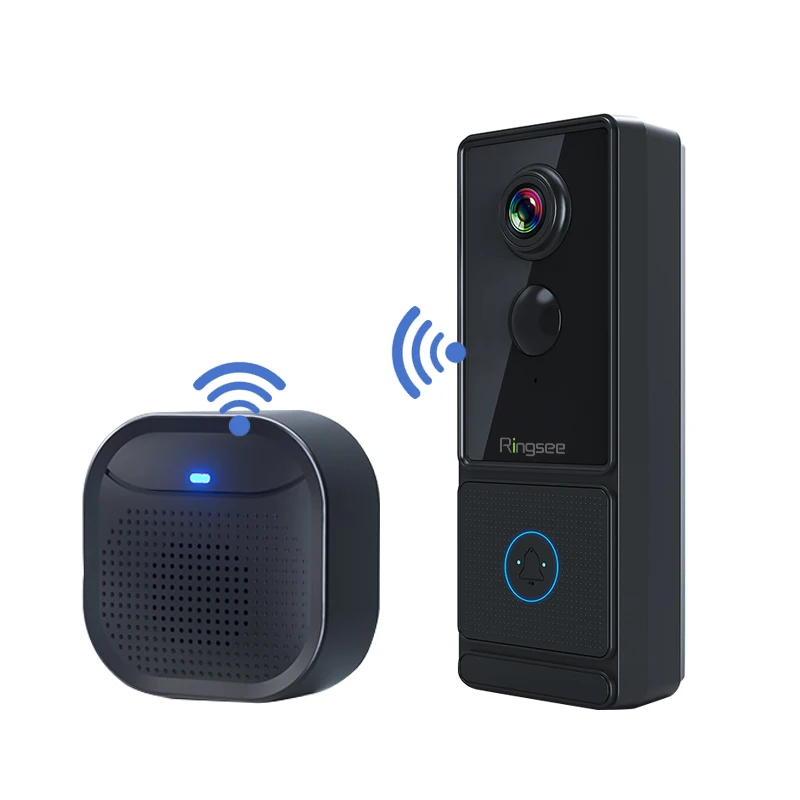 Ringsee Бесконтактный дверной звонок ночного видения камера безопасности двусторонний звуковой беспроводной Wi-Fi для смартфона