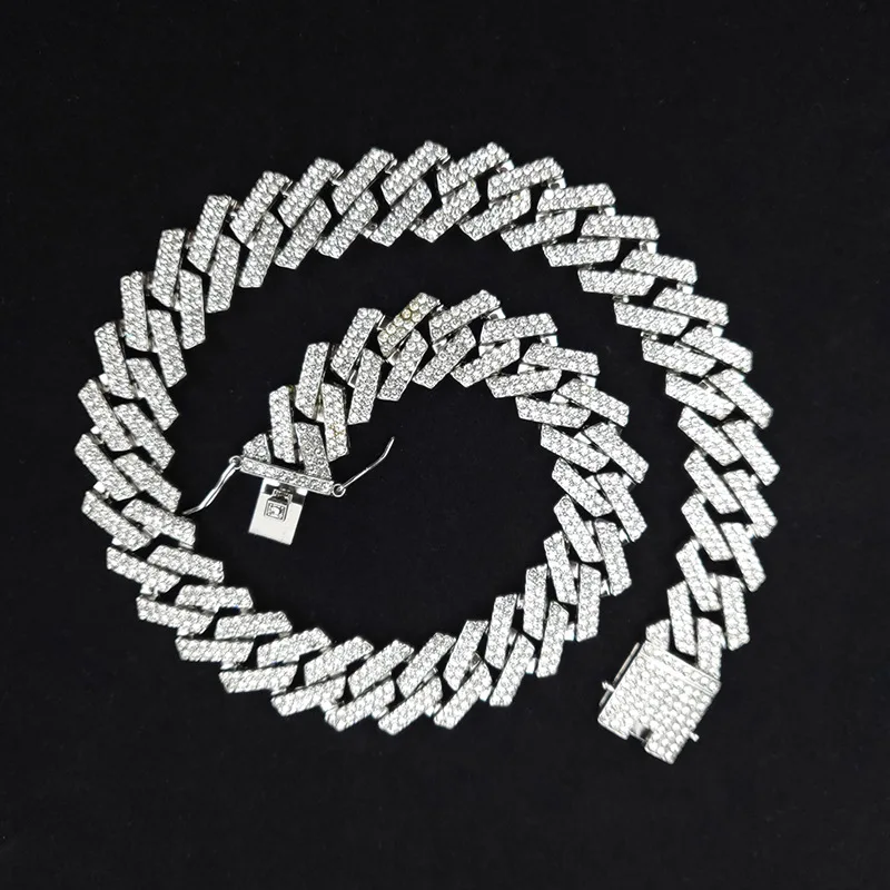 NL2070 38 inch 20mm iced out men necklace chain heavy strong bling Miami curb cuban link chain