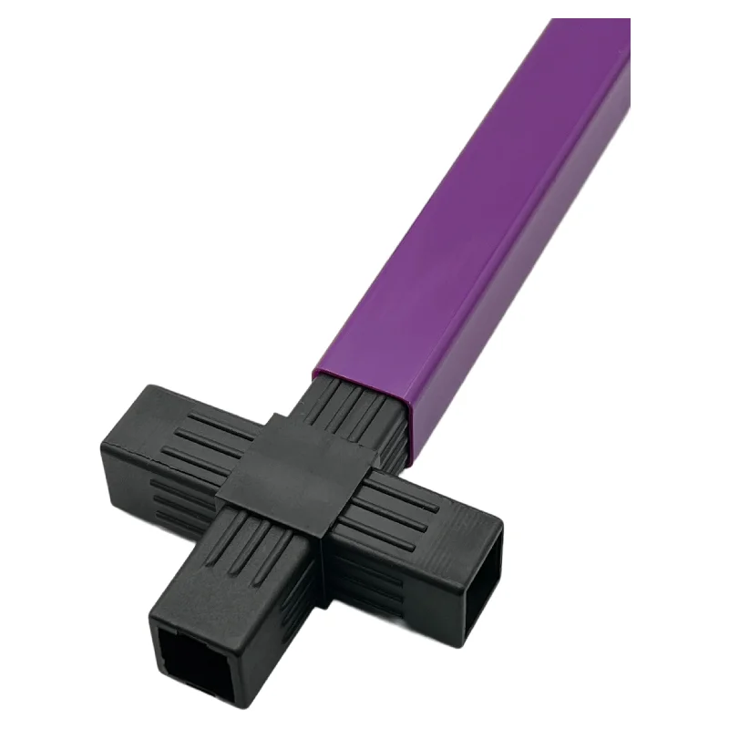 Metal Square Tube Interior Plastic Connector 30Mm Square Tubing Connector For Aluminium Pipe