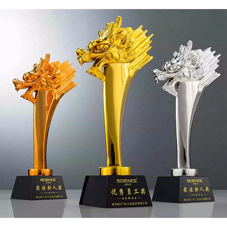 Honor of Crystal Arabian Horse Sculpture Trophy Eagle Awards Customized Dragon Trophies Crystal Resin Trophy Souvenir Gift