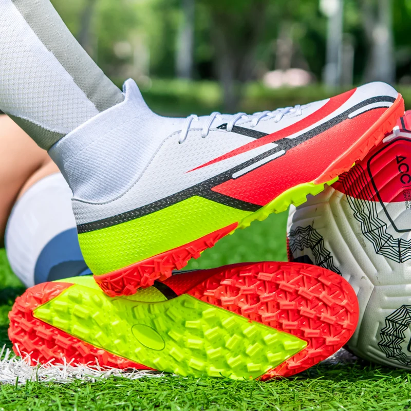 High-top men football shoes youth training student foot boots sports soccer shoes